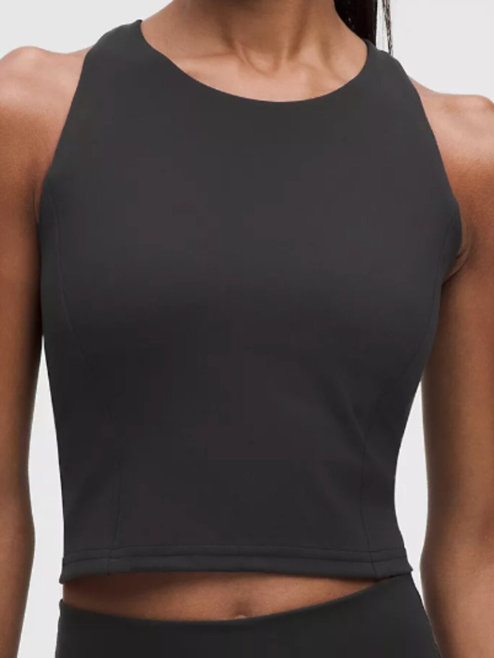 Lululemon Black Longline Racerback Tank Sports Bra